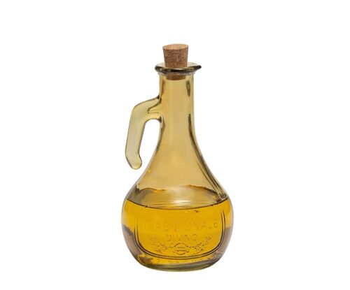 Aceitera vinagrera amarilla de cristal 550 ml