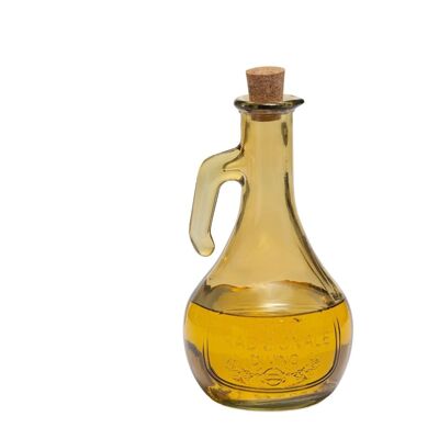Aceitera vinagrera amarilla de cristal 550 ml