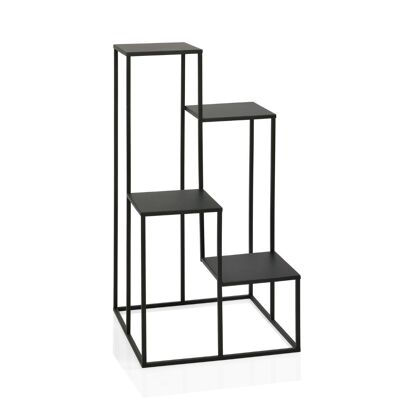 Soporte para plantas de metal negro