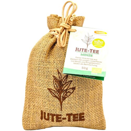 Bio Jute-Tee Minze Jutesäckchen