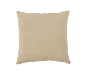 Coussin fleuri beige classique 45x45 coton 2