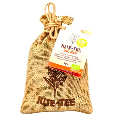 Organic jute tea ginger jute bag