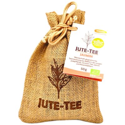 Bolsa de yute con jazmín de té de yute ecológico