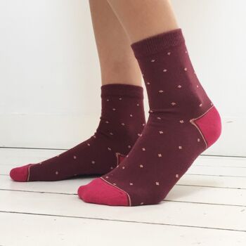 Chaussettes Yasmine 36-41 fabriquées en France et solidaires de la marque Bonpied 2