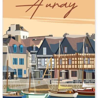 Illustrationsplakat der Stadt Auray