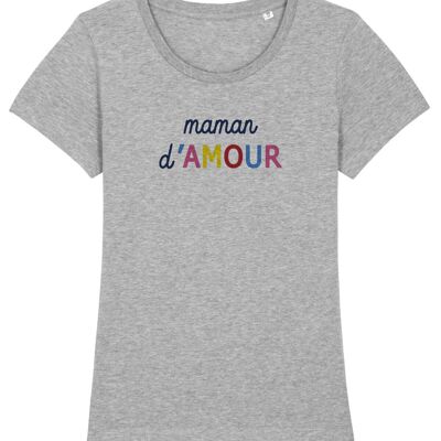 T-SHIRT GRIGIA COLORATA MADRE DELL'AMORE