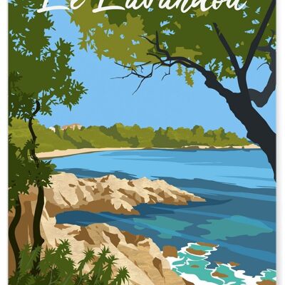 Illustrative poster of the city of Le Lavandou