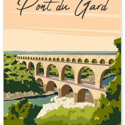 Illustrationsposter des Pont du Gard