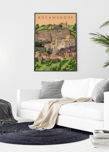 Affiche illustration de la ville de Rocamadour 4