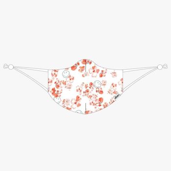 SMILEY Blossom Blanc Masque taille M/L