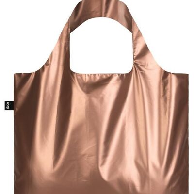 Borsa Loqi in oro rosa metallizzato opaco