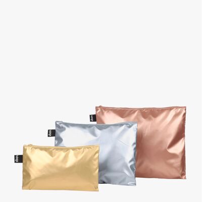 Set Neceseres Loqi Metallic Gold, Silver, Rose