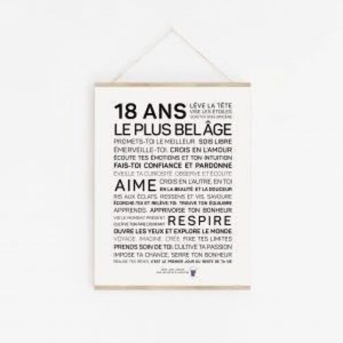 Affiche 18 ans - A3