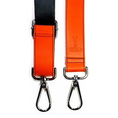 Premium Phone Lanyard Black Bright Orange