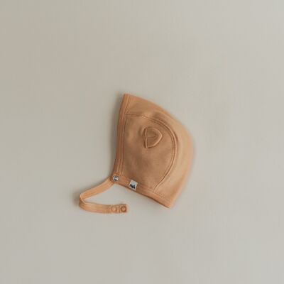 100% Organic Cotton Bonnet with Ears - Clay