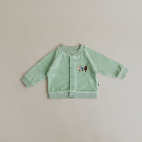 Organic Cotton Terry Jacket - Sage