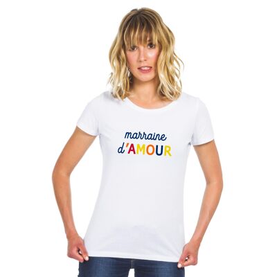 WHITE BROWN LOVE TSHIRT WITH COLOR WAF