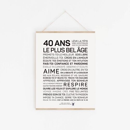 Affiche 40 ans - A3