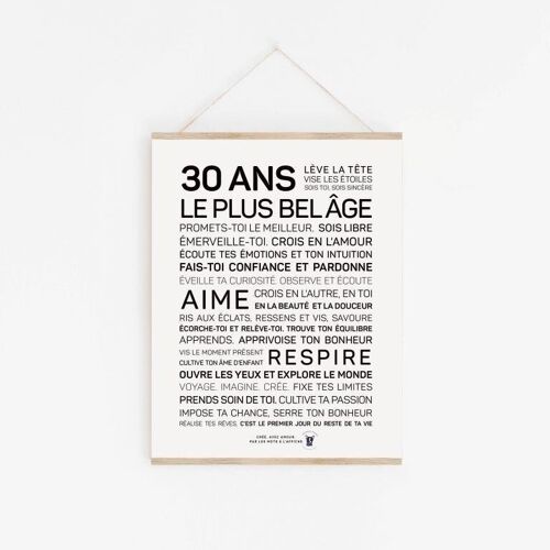 Affiche 30 ans - A3