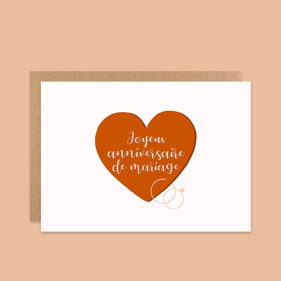 Carte joyeux anniversaire de mariage