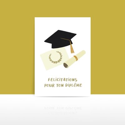 Felicidades por tu tarjeta de graduación.