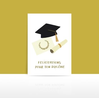 Carte félicitations pour ton diplôme 1