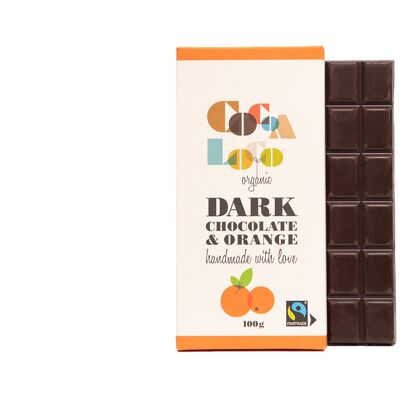 Dunkler Schokoladen- und Orangenriegel - 12 x 100 g