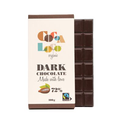 Barretta di cioccolato fondente al 72% - 12 x 100 g