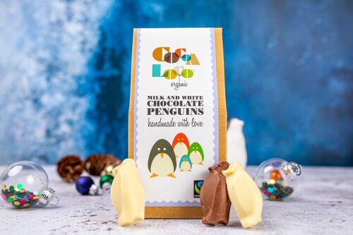 Milk/White Chocolate Penguins - 6 x 100g