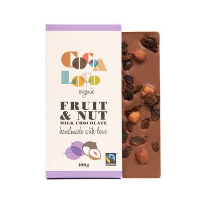 Barretta di frutta e noci al cioccolato al latte - 12 x 100 g