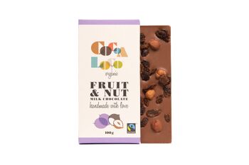 Barre Chocolat au Lait Fruits & Noix - 12 x 100g 1