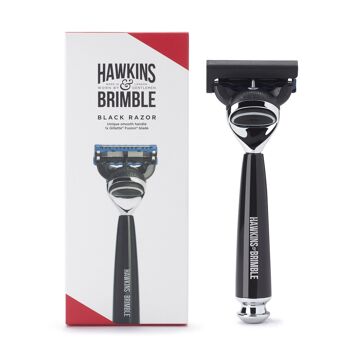 Rasoir noir Hawkins & Brimble avec lame Gillette ProGlide Fusion 9