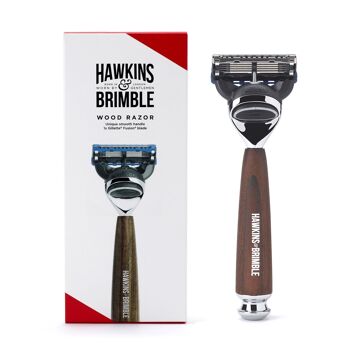 Rasoir Hawkins & Brimble Brown avec lame Gillette ProGlide Fusion 4