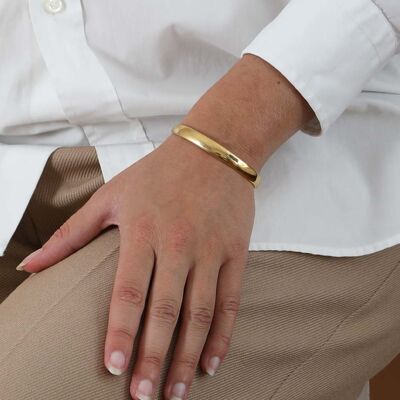 Isabella Gold classic thin bangle | Handmade jewelry in France