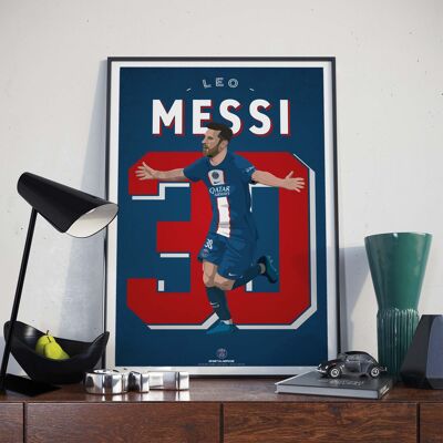 FÚTBOL | PSG Lionel Messi - 30 x 40 cm
