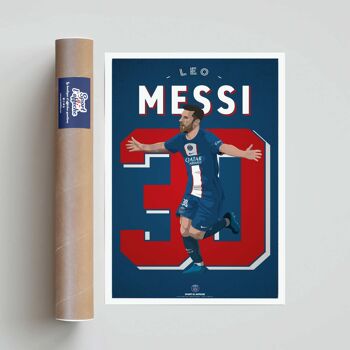FOOT | PSG Lionel Messi - 30 x 40 cm 2