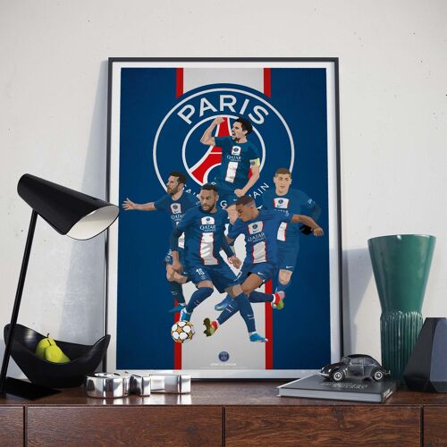 FOOT | PSG Les 5 Fantastiques - 30 x 40 cm