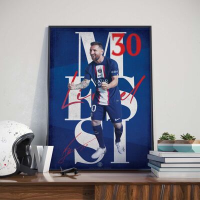 FUSSBALL | PSG Straße Lionel Messi - 40 x 60 cm