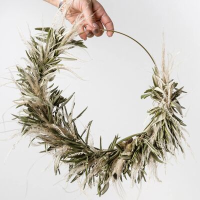 dried Olive wreath TUSCANY