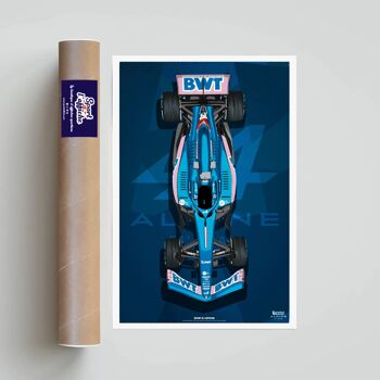 FORMULE 1 l BWT Alpine F1 Team 2022 l A522 Reveal - 30 x 40 cm 3