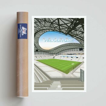 FOOT | OM Stade Orange Vélodrome - 30 x 40 cm 2