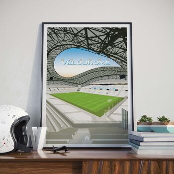 FOOT | OM Stade Orange Vélodrome - 40 x 60 cm 1