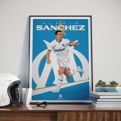 FUSSBALL | OM Alexis Sanchez - 30 x 40 cm