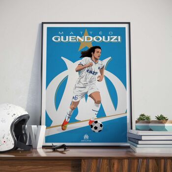 FOOT | OM Mattéo Guendouzi - 40 x 60 cm 1