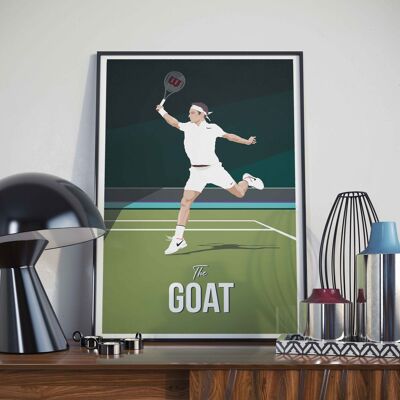 TENNIS l ROGER, The Goat - 30 x 40 cm