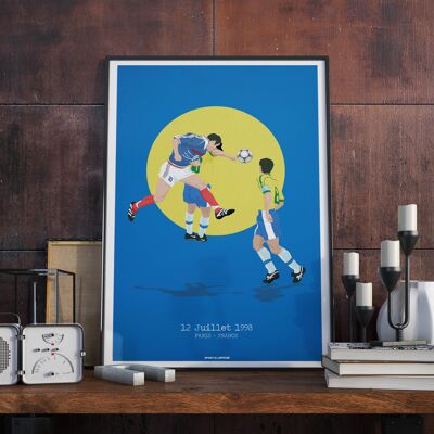 FOOTBALL l Zizou 1998 - 40 x 60 cm