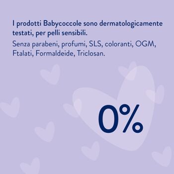 LAIT HYDRATANT DÉLICAT ET NOURRISSANT POUR ENFANTS aux ingrédients purs et naturels d'origine végétale. Avec Escine, Bétaglucanes et Protéines d'Amande. Testé dermatologiquement, pour peaux sensibles. Fabriqué en Italie. 3