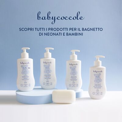 GENTLE BABY MOISTURIZING LIQUID SOAP with pure and natural ingredients of plant origin. With Lotus Flower extracts and Oat Beta-glucans, pure and natural ingredients. Dermatologically tested, for sensitive skin. Made in Italy.