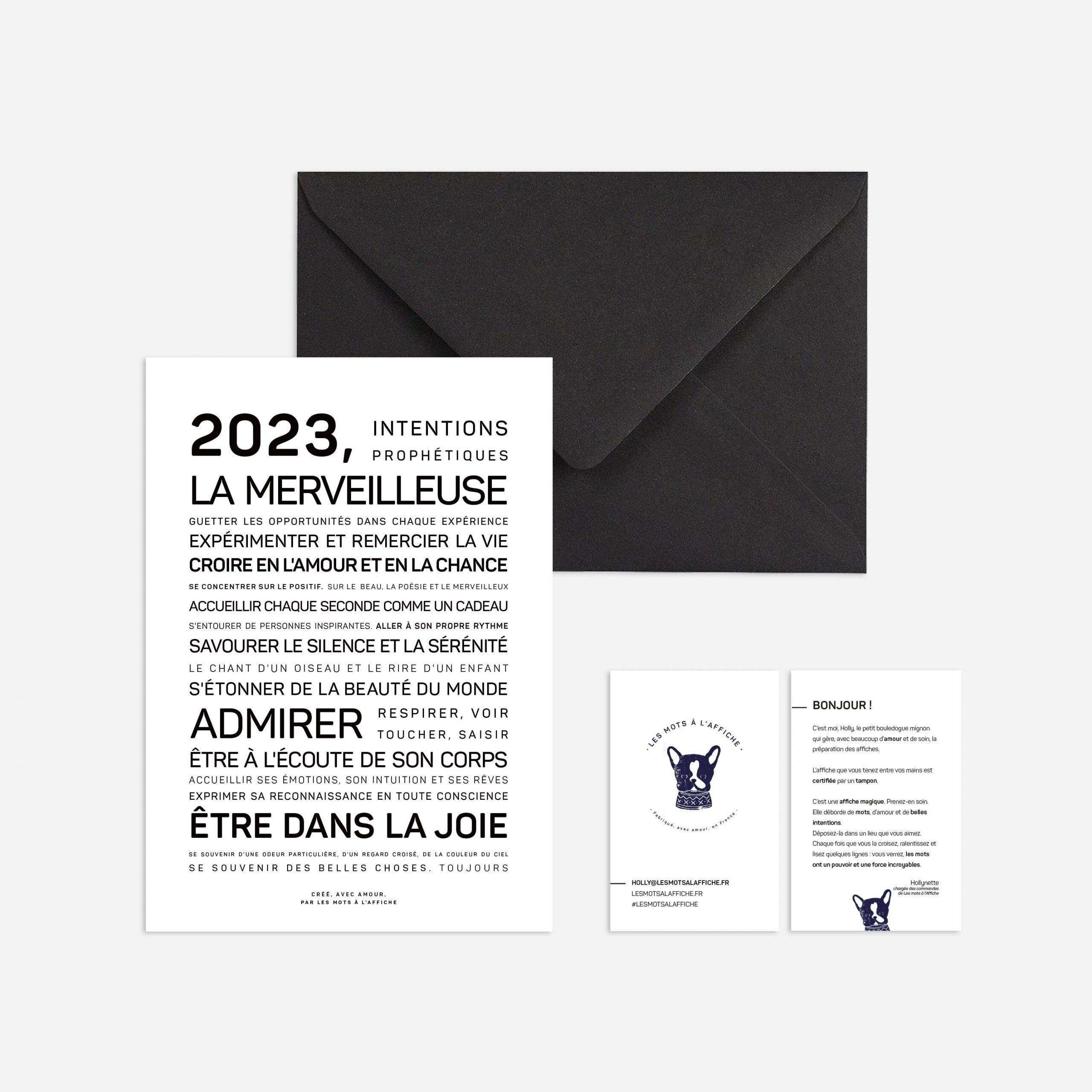 Voeux 2023, merveilleuse (A2, A3, A4, A5, A6, A7)