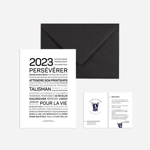 Carte de voeux (A7) 2023, de la persévérance